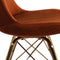 Kick Kuipstoel Velvet Oranje - Goud Frame