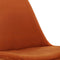 Kick kuipstoel Velvet oranje - zwart frame - set van 6