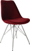 Kick Kuipstoel Velvet Rood - Chroom Frame