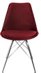 Kick Kuipstoel Velvet Rood - Chroom Frame