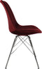 Kick Kuipstoel Velvet Rood - Chroom Frame