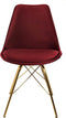 Kick Kuipstoel Velvet Rood - Goud Frame