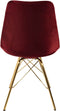 Kick Kuipstoel Velvet Rood - Goud Frame