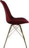 Kick Kuipstoel Velvet Rood - Goud Frame