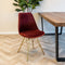 Kick Kuipstoel Velvet Rood - Goud Frame