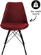 Kick kuipstoel Velvet - Rood