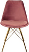 Kick Kuipstoel Velvet Roze - Goud Frame