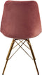 Kick Kuipstoel Velvet Roze - Goud Frame