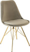 Kick Kuipstoel Velvet Taupe - Goud Frame