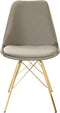 Kick Kuipstoel Velvet Taupe - Goud Frame