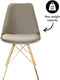 Kick Kuipstoel Velvet Taupe - Goud Frame