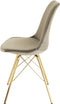 Kick Kuipstoel Velvet Taupe - Goud Frame