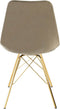 Kick Kuipstoel Velvet Taupe - Goud Frame
