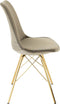 Kick Kuipstoel Velvet Taupe - Goud Frame