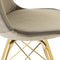 Kick Kuipstoel Velvet Taupe - Goud Frame