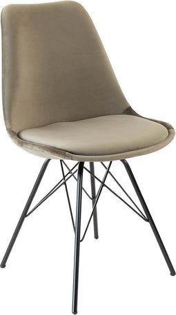 Kick kuipstoel Velvet - Taupe