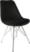Kick Kuipstoel Velvet Zwart - Chroom Frame