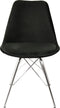 Kick Kuipstoel Velvet Zwart - Chroom Frame