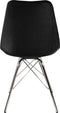Kick Kuipstoel Velvet Zwart - Chroom Frame