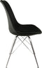 Kick Kuipstoel Velvet Zwart - Chroom Frame