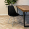Kick Kuipstoel Velvet Zwart - Chroom Frame