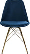 Kick Kuipstoel Velvet Zwart - Goud Frame