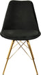 Kick Kuipstoel Velvet Zwart - Goud Frame