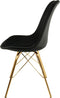 Kick Kuipstoel Velvet Zwart - Goud Frame
