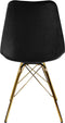 Kick Kuipstoel Velvet Zwart - Goud Frame