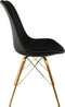 Kick Kuipstoel Velvet Zwart - Goud Frame