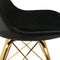 Kick Kuipstoel Velvet Zwart - Goud Frame