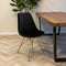 Kick Kuipstoel Velvet Zwart - Goud Frame