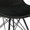 Kick kuipstoel Velvet Zwart - zwart frame | Set van 2