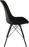 Kick kuipstoel Velvet zwart - zwart frame - set van 4