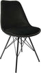 Kick kuipstoel Velvet zwart - zwart frame - set van 4