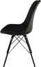 Kick kuipstoel Velvet zwart - zwart frame - set van 4