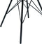 Kick kuipstoel Velvet zwart - zwart frame - set van 6