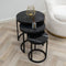 Kick Salontafel Marble Set van 3 Rond - Zwart