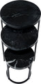 Kick Salontafel Marble Set van 3 Rond - Zwart