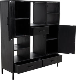 Kick Wandkast Hugo Zwart - 120 cm