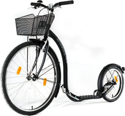 Kickbike step City G4 met mandje (zwart)