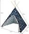 KidCollection Tipitent - 103 x 103 x 160 cm - Blauw/Wit