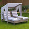 KidKraft Dubbele Chaise Lounge - Grijs/Wit