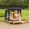 KidKraft Dubbele Chaise Lounge - Honing/Navy/Wit