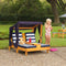 KidKraft Dubbele Chaise Lounge - Honing/Navy/Wit