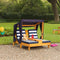 KidKraft Dubbele Chaise Lounge - Honing/Navy/Wit