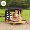 KidKraft Dubbele Chaise Lounge - Honing/Navy/Wit
