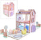 KidKraft Play and Store inklapbaar klein Houten Poppenhuis met 36 accessoires