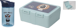 Kids brooddoos met vork + drinkfles set - 430ML - Verschillende prints
