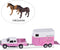 Kids Globe Die-cast Auto met Paardentrailer Roze, 1:32